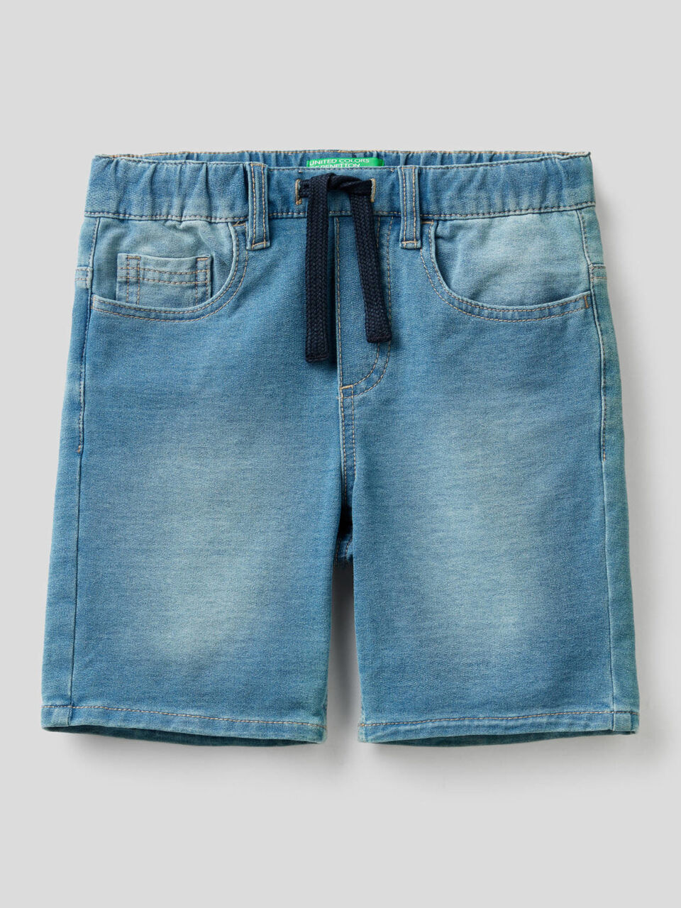 Bermuda aus Sweatstoff mit Denim-Effekt image number 1
