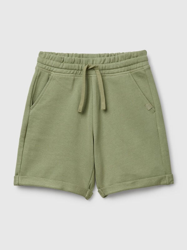 Bermudashorts aus reinem Baumwollfleece Jungen