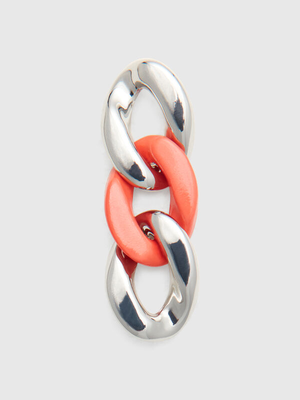 Ohrhänger mit Kette aus Silber und Rosa Damen