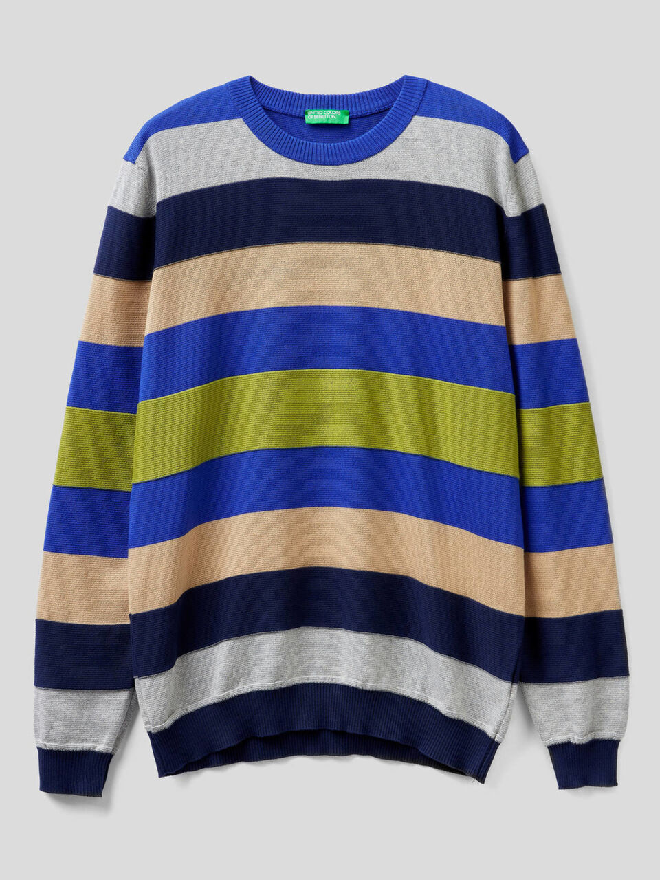 Gestreifter Pullover aus 100% Baumwolle mit warmer Haptik image number 1