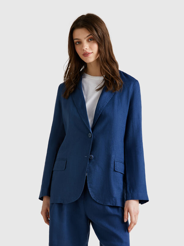 Blazer aus reinem Leinen Damen