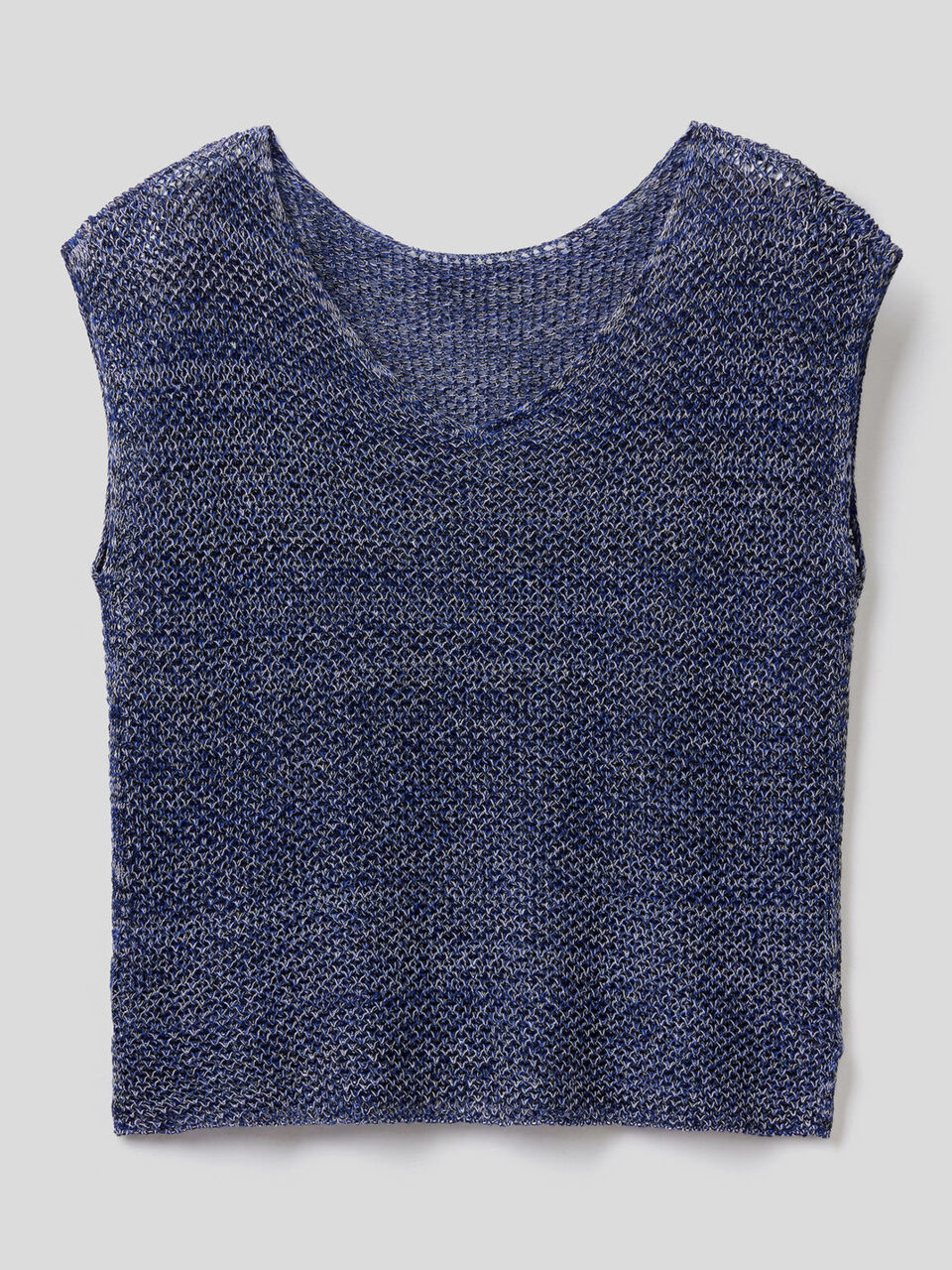 Pullover aus 100% Baumwolle mit Verarbeitung im Netzmuster image number 1