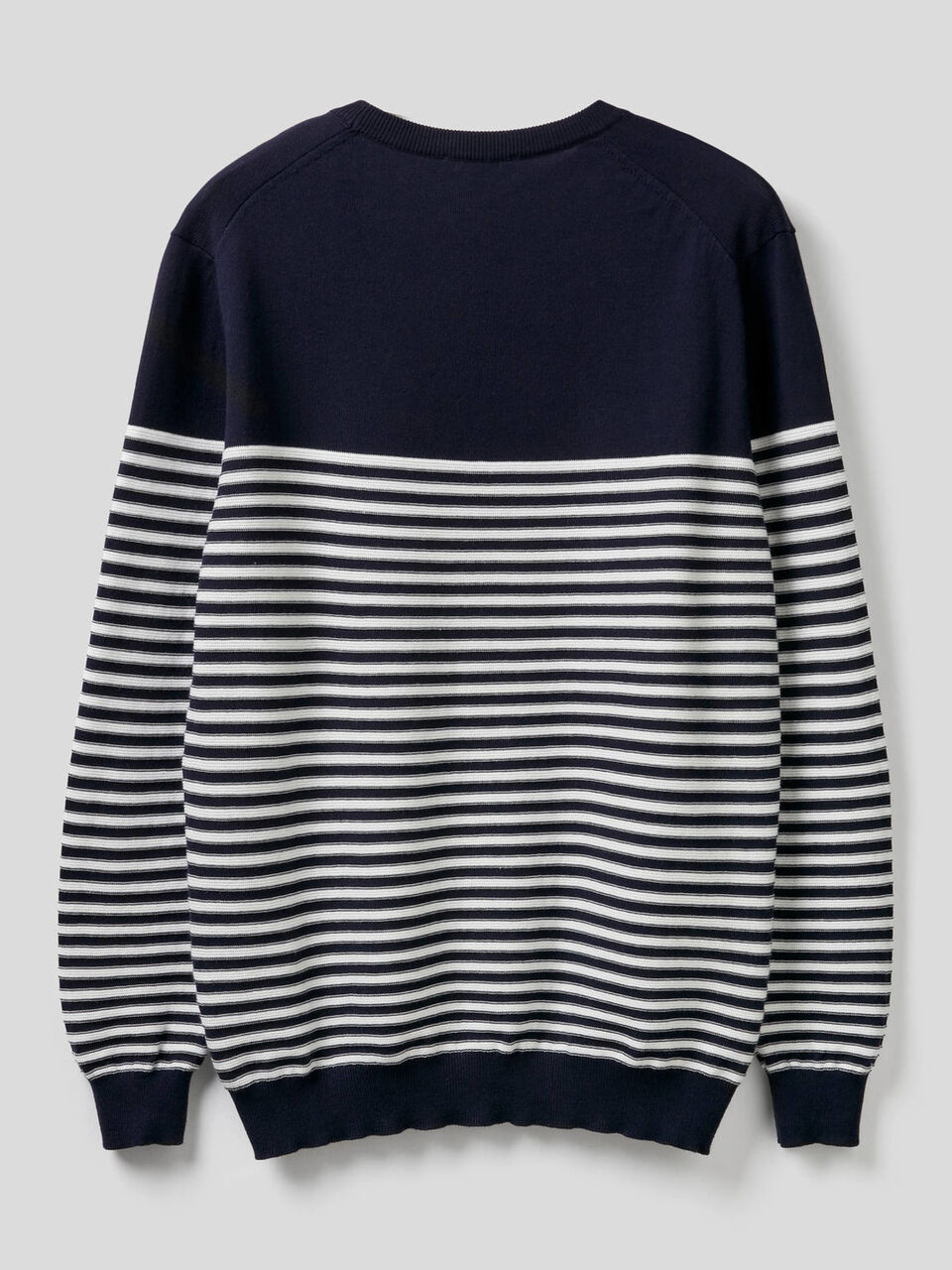 Pullover aus 100% Baumwolle mit Rundhals und Streifenmuster Herren image number 2