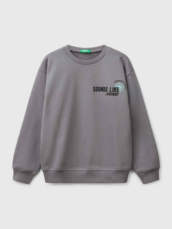 Sweatshirt aus 100 % Baumwolle mit Aufdruck Jungen