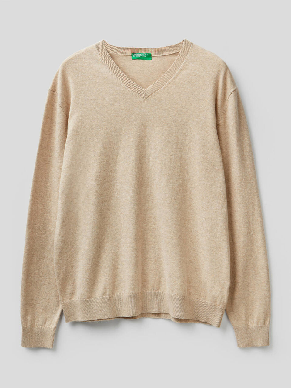 Pullover mit V-Ausschnitt in einer Baumwollmischung image number 1