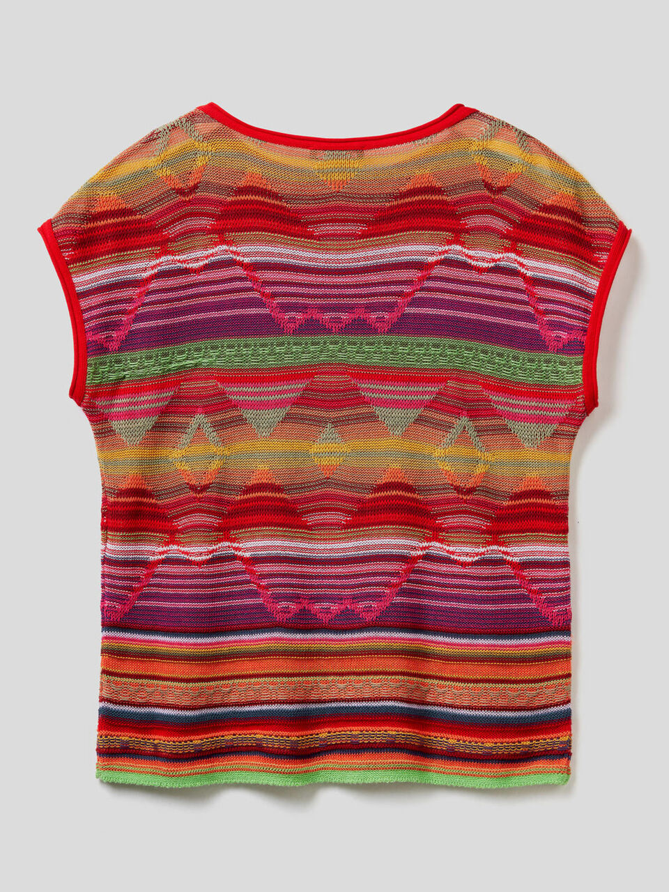 Bunter Pullover aus reiner Baumwolle image number 2