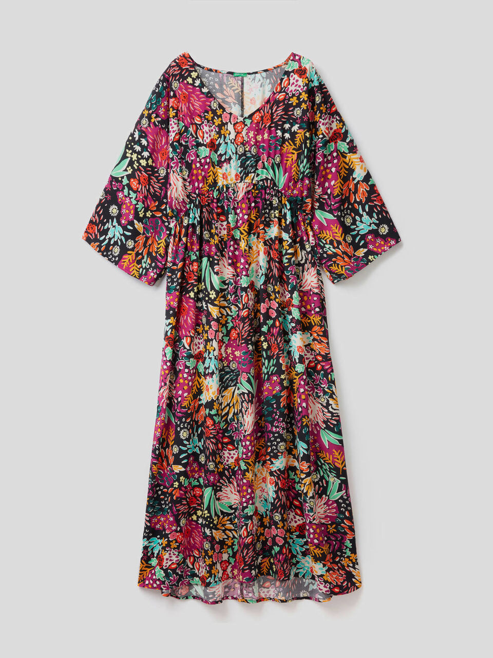 Maxi Strandkleid mit floralem Print image number 1