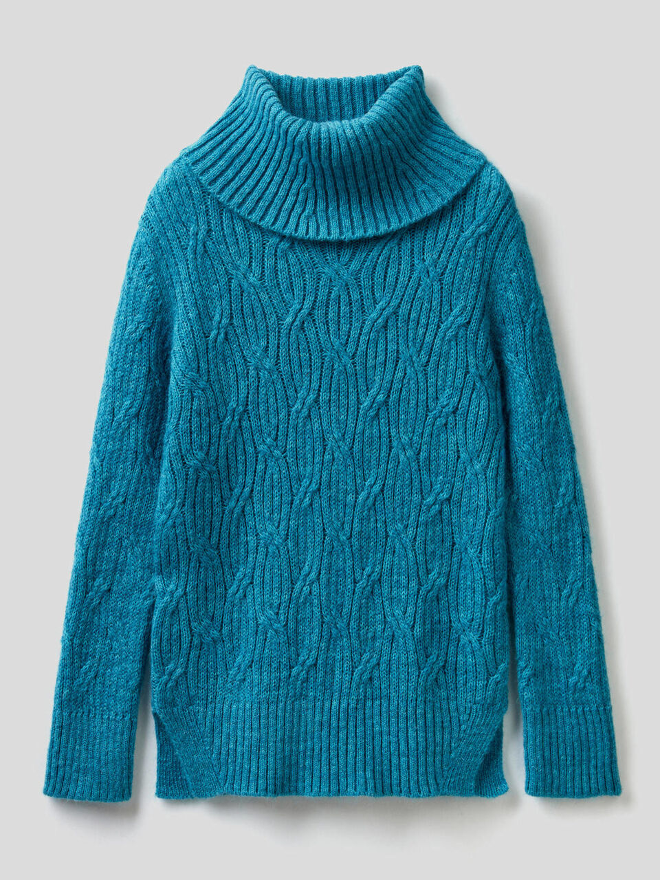 Rollkragenpullover mit verschlungenem Rippenmuster image number 1
