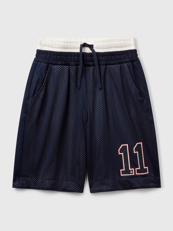 Mesh-Bermudashorts im Basketball-Stil Jungen