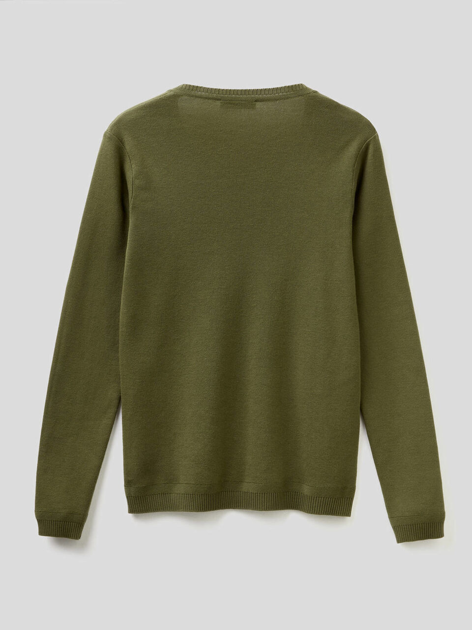 Pullover aus reiner Baumwolle mit V-Ausschnitt image number 2