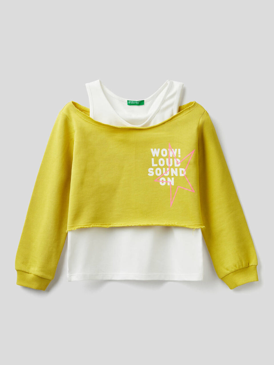 Sweatshirt in zwei Schichten mit Top image number 1