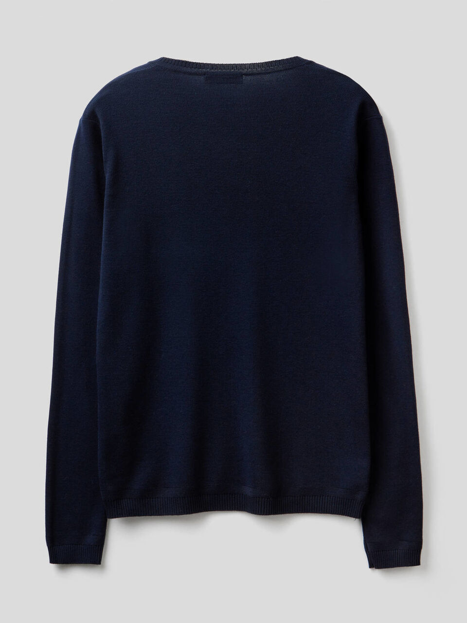 Pullover aus reiner Baumwolle mit V-Ausschnitt image number 2