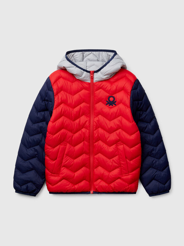 Gepolsterte Jacke mit Kapuze Jungen