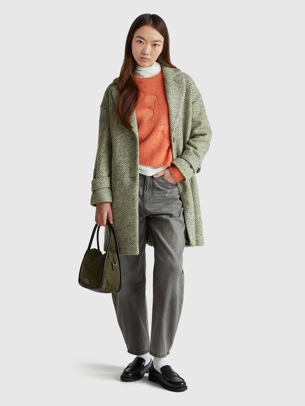 Mantel aus Wollmischung Damen