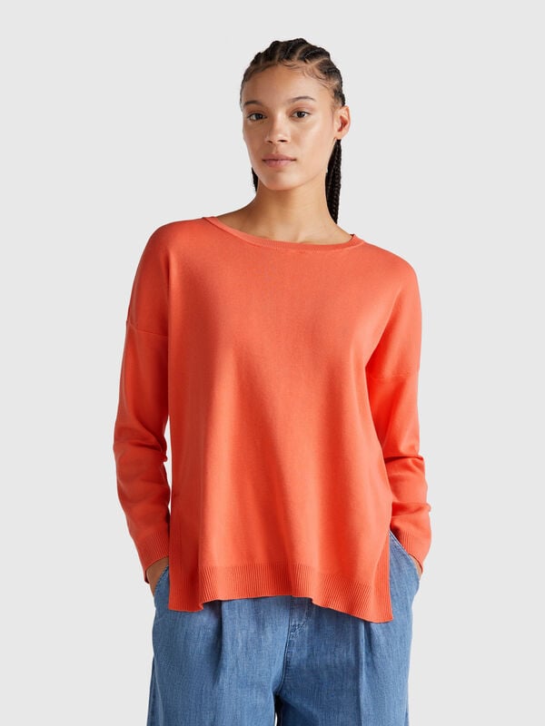 Over-Fit-Pullover aus Baumwolle Damen