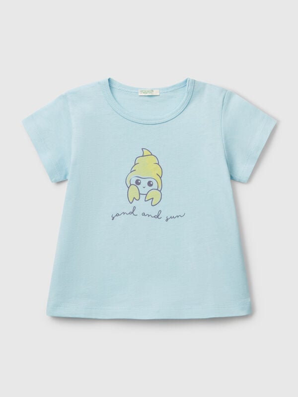 Kurzarm-T-Shirt mit Aufdruck Newborn