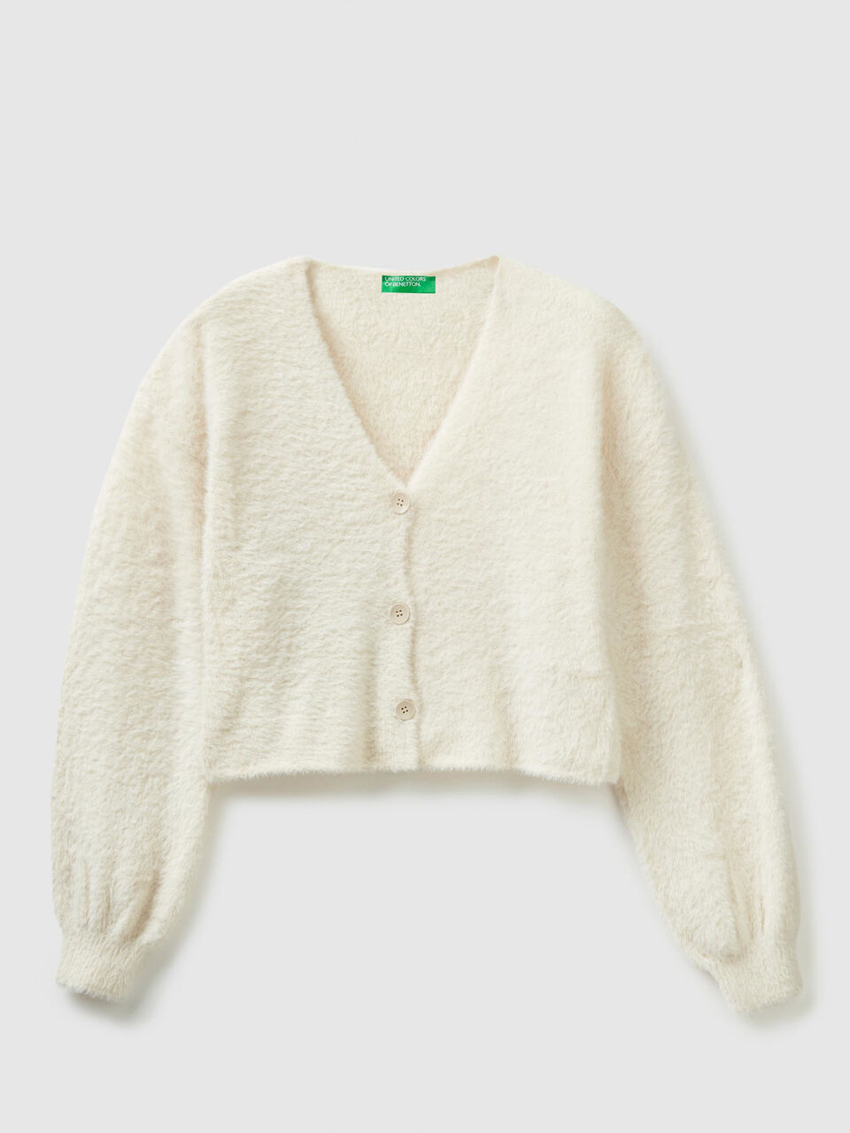 Strickjacke aus Langhaar-Garn image number 1