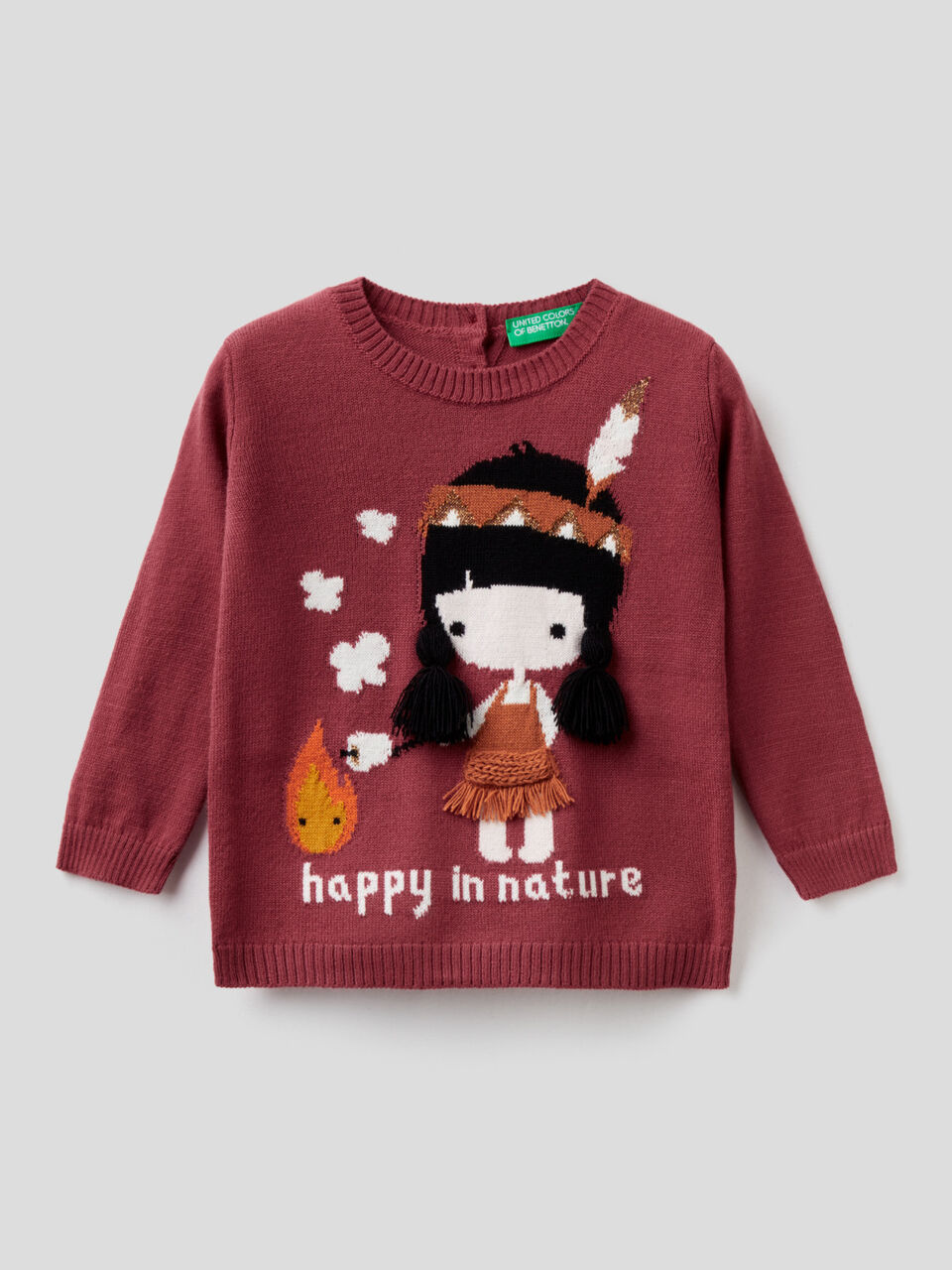 Pullover mit Intarsienarbeit und Applikationen image number 1