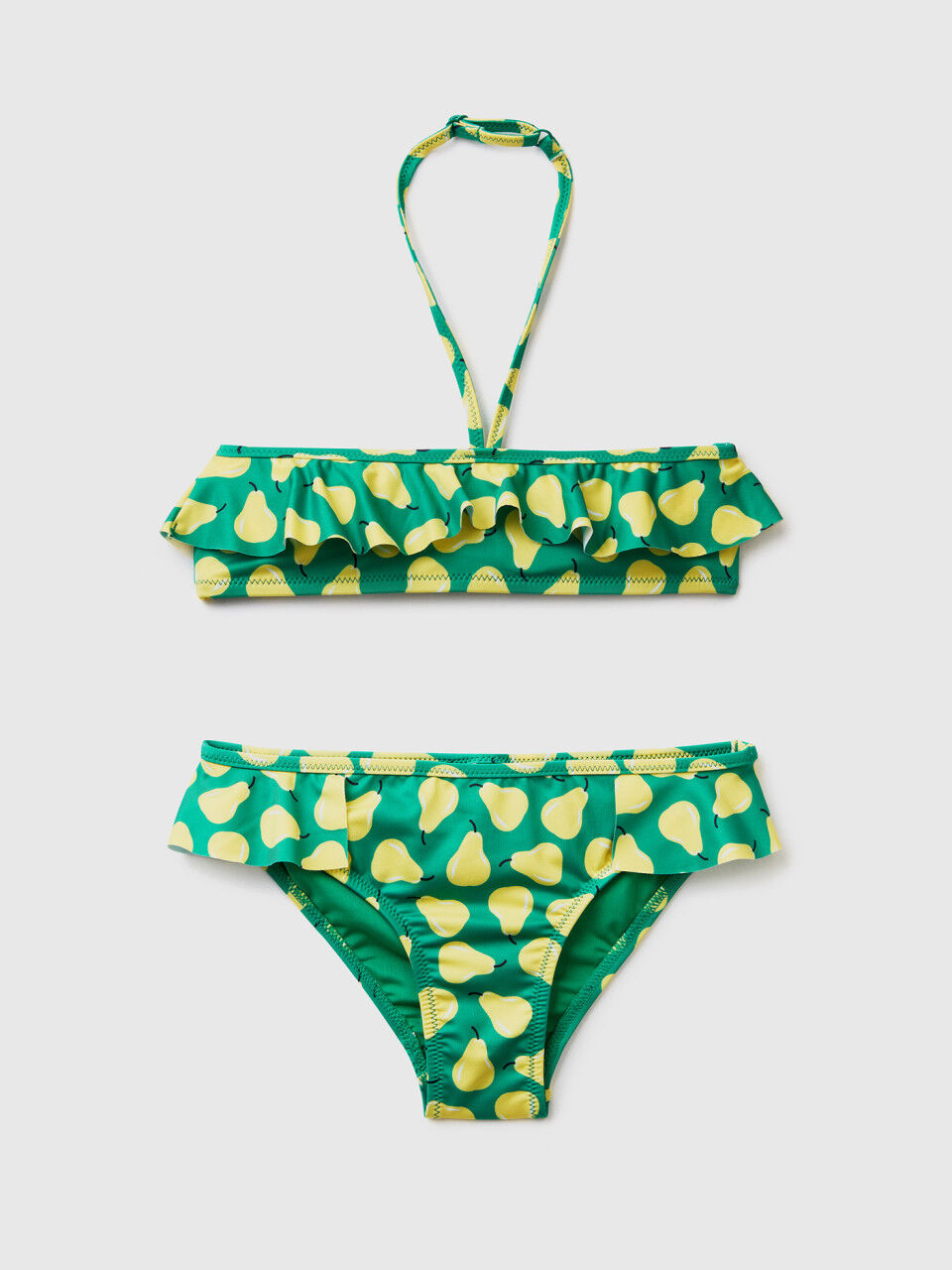 Bikini in Grün mit Birnenmuster