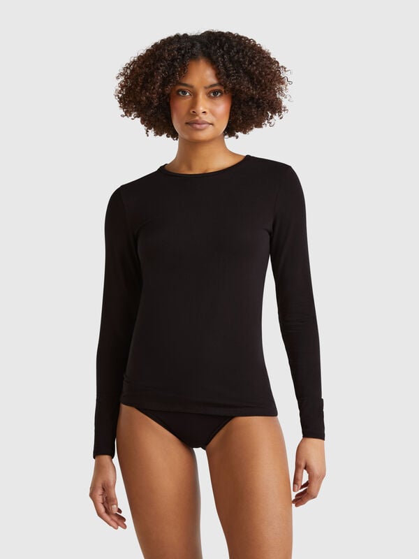 Super-Stretch-T-Shirt aus Baumwolle Damen
