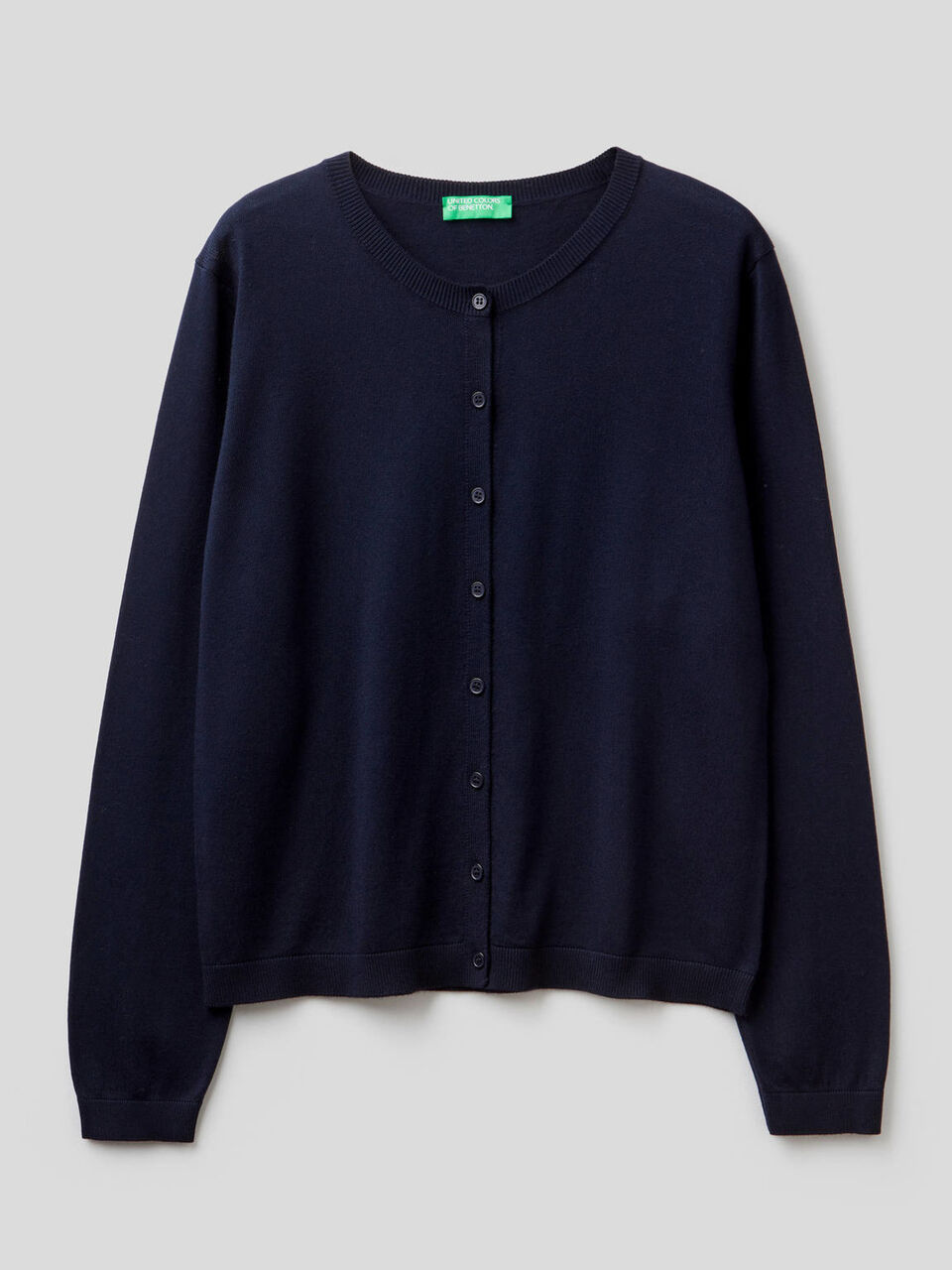 Strickjacke aus einer Baumwollmischung mit Rundausschnitt image number 1