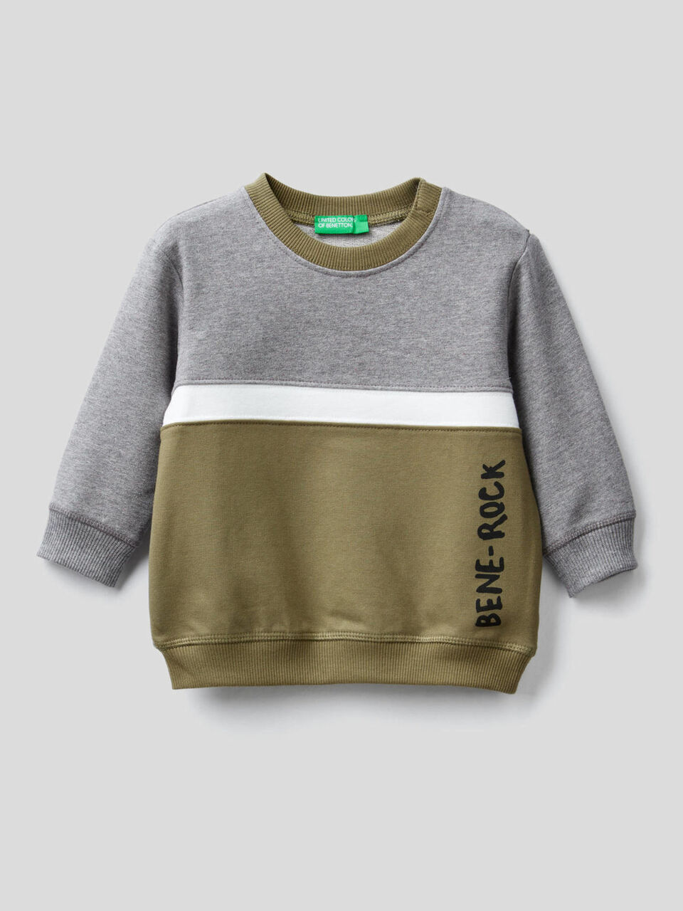 Sweatshirt aus stretchiger Bio-Baumwolle mit Farbblöcken image number 1