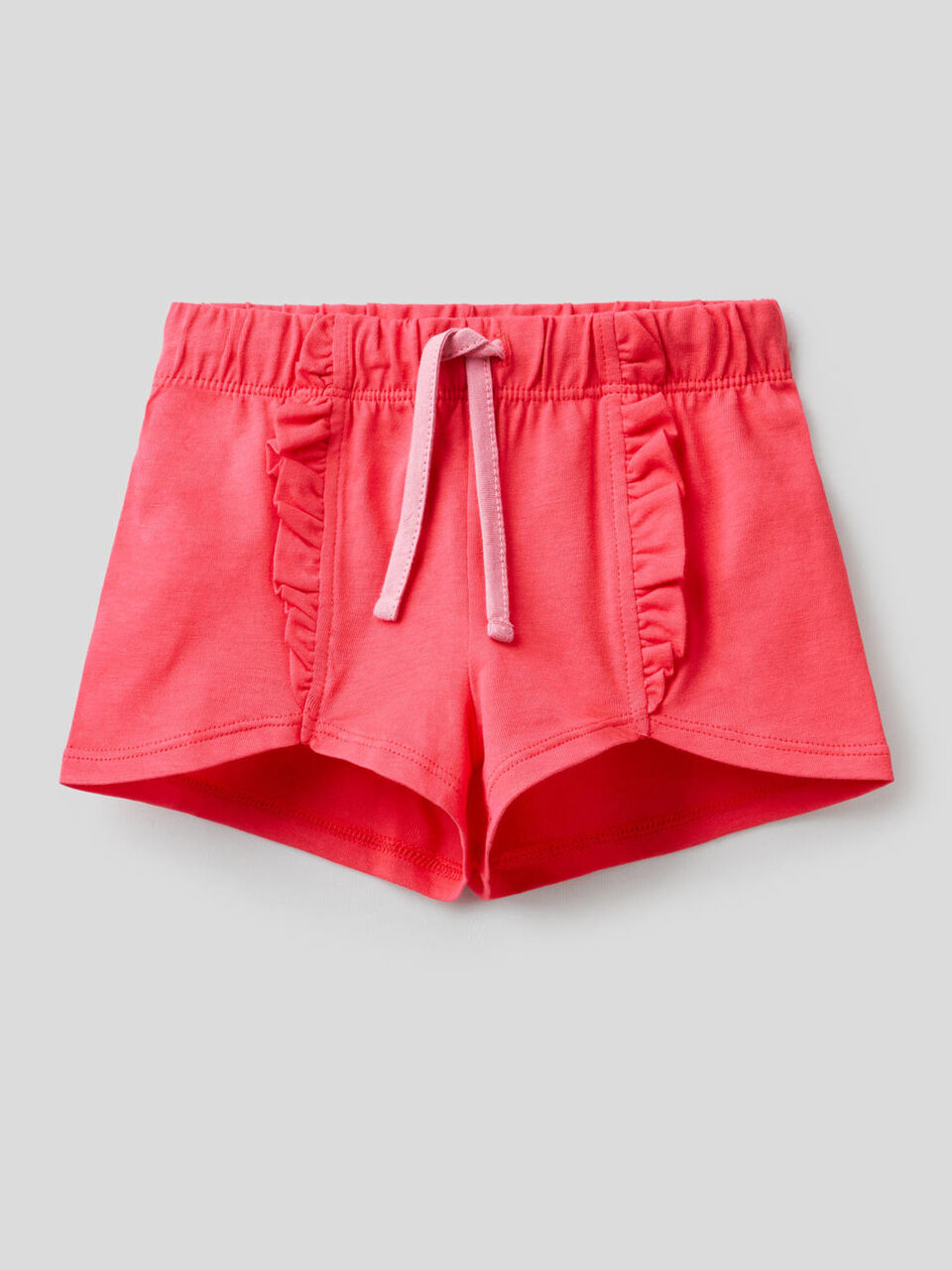 Shorts aus 100% Baumwolle mit Rüschen image number 1