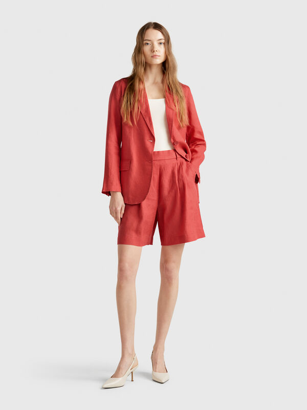 Bermudashorts aus 100 % Leinen Damen