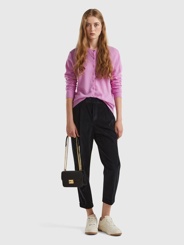 Samt-Chino mit elastischem Bund Damen