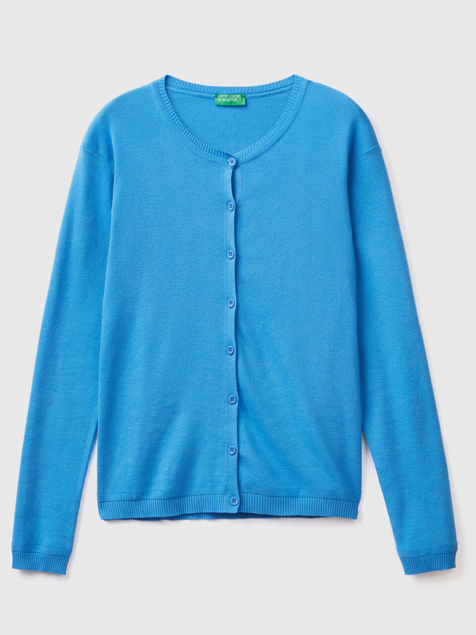 Cardigan mit rundem Ausschnitt aus reiner Baumwolle image number 1