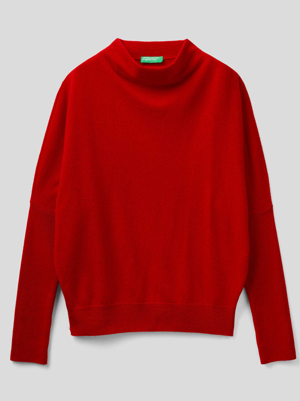 Stehkragenpullover mit Ärmeln im Rippenmuster image number 1