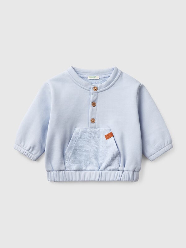 Sweatshirt mit Tasche 100% Baumwolle Newborn