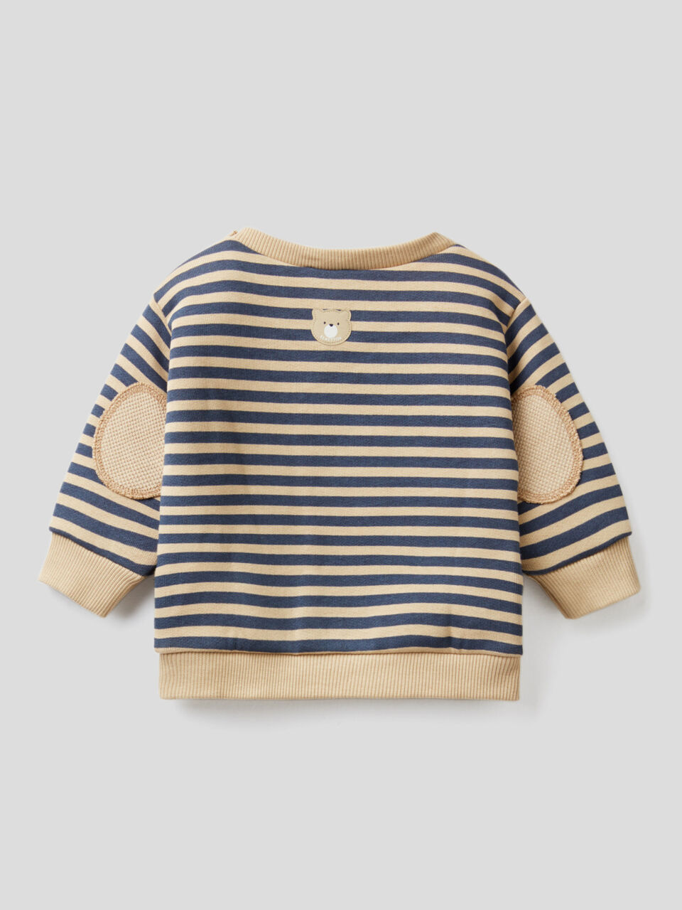 Gestreiftes Sweatshirt mit Ellenbogenpatches image number 2