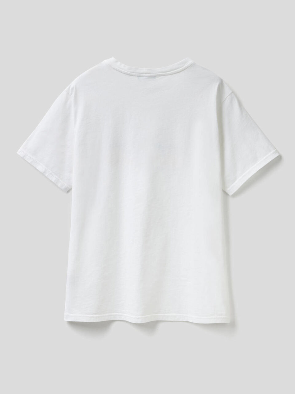 Weißes T-Shirt aus reiner Baumwolle mit Print image number 2