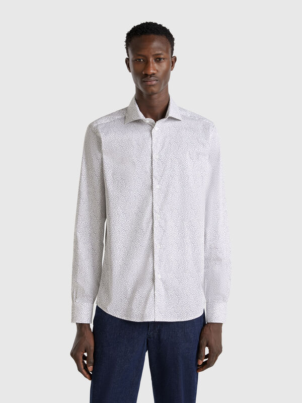 Slim-Fit-Hemd mit Muster Herren