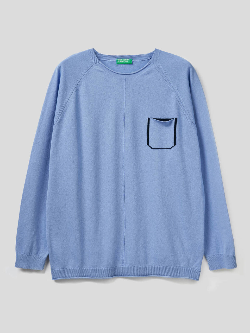 Pullover aus Baumwolle mit kleiner Tasche image number 1