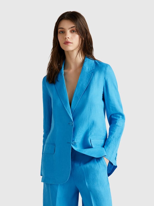 Blazer aus reinem Leinen Damen