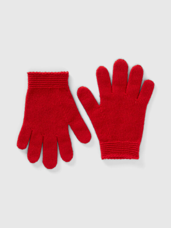Handschuhe aus einer stretchigen Wollmischung
