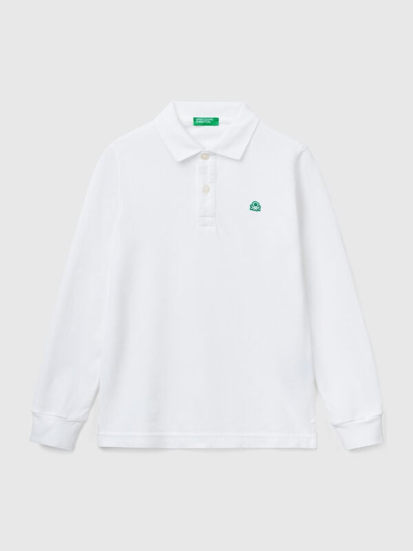 Langärmliges Poloshirt aus Baumwolle Jungen