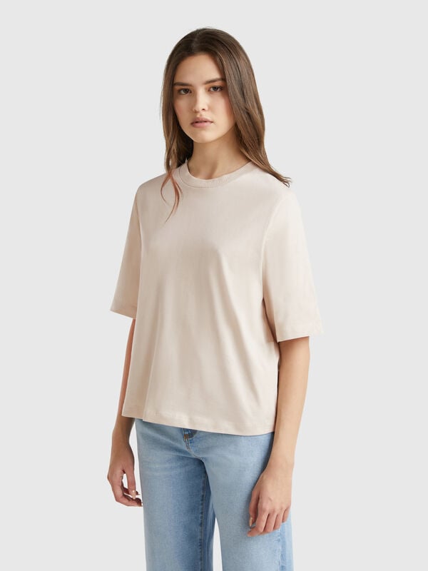 T-Shirt boxy fit, 100% Baumwolle Damen