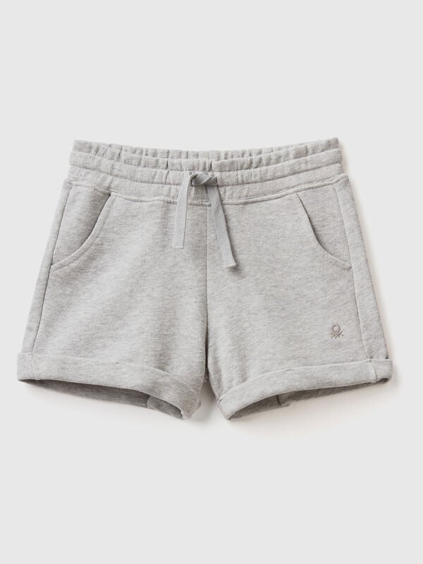 Shorts aus Sweatstoff in 100% Baumwolle Mädchen