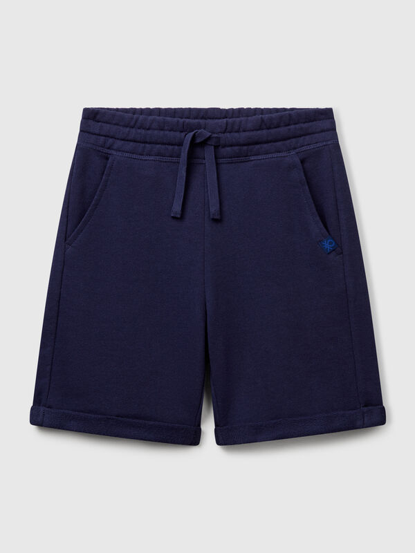 Bermudashorts aus reinem Baumwollfleece Jungen