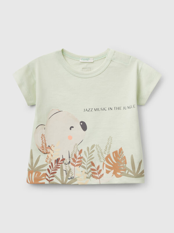 T-Shirt mit Boxy-Passform und Aufdruck Newborn