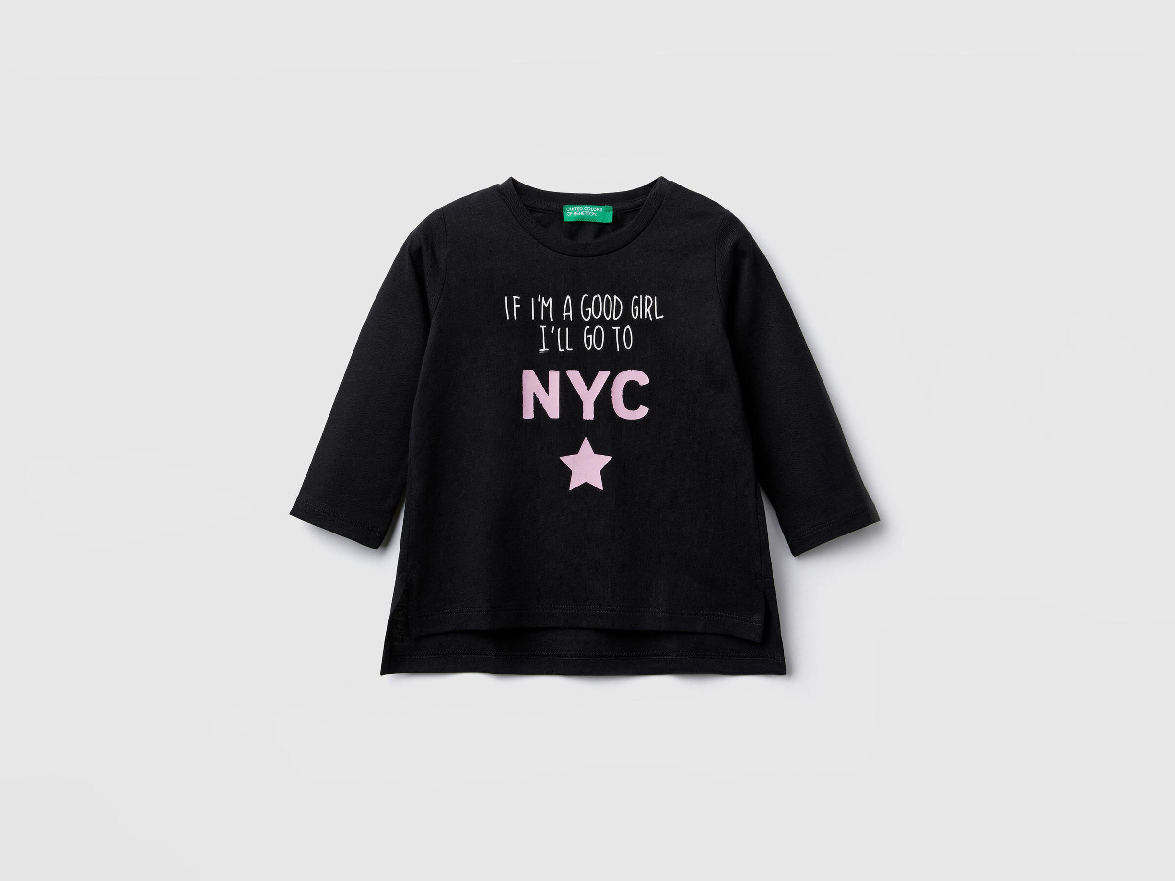 T-Shirt mit Print und Schlitzen image number null