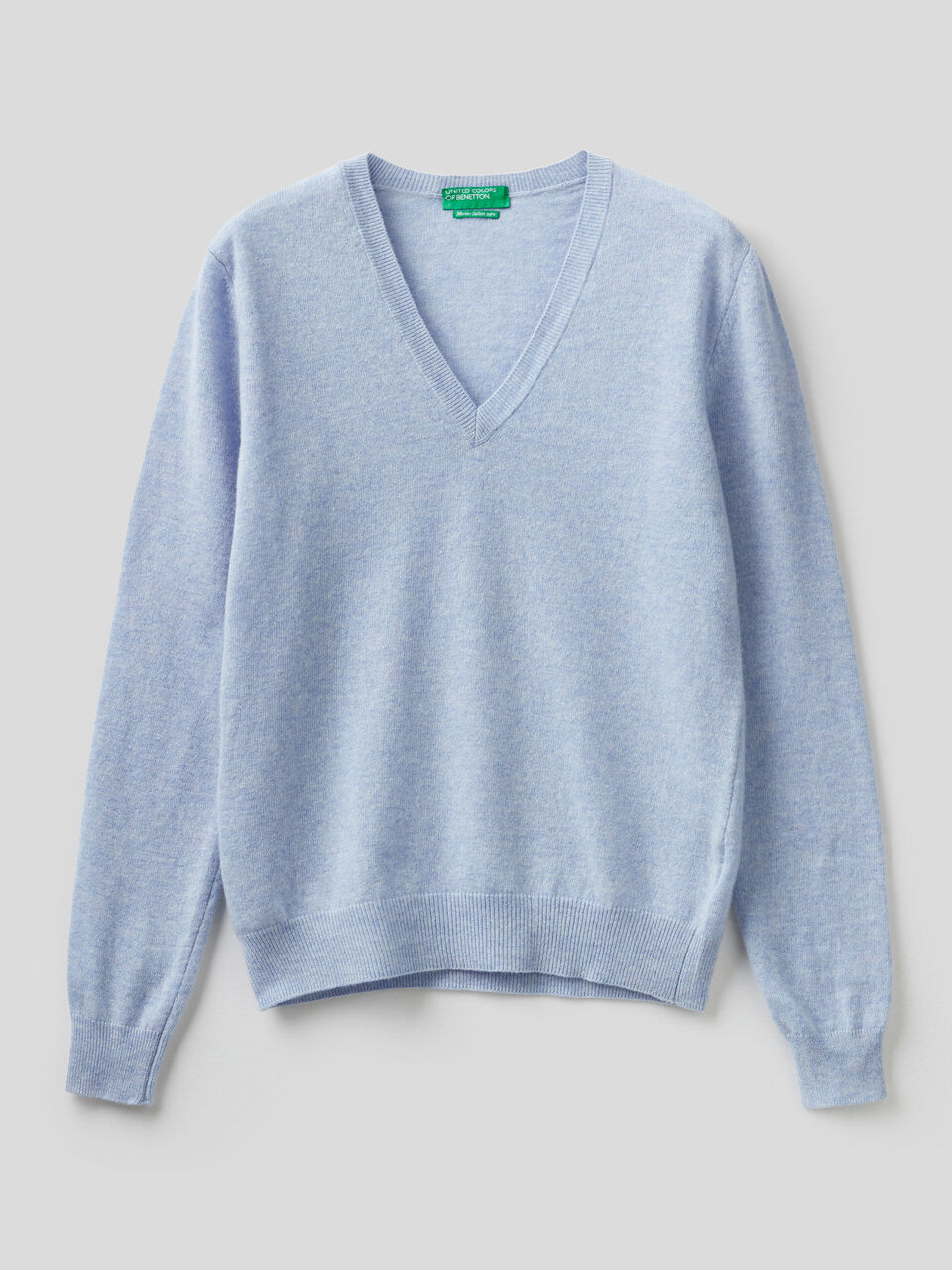 Pullover aus reiner Schurwolle mit V-Ausschnitt image number 1