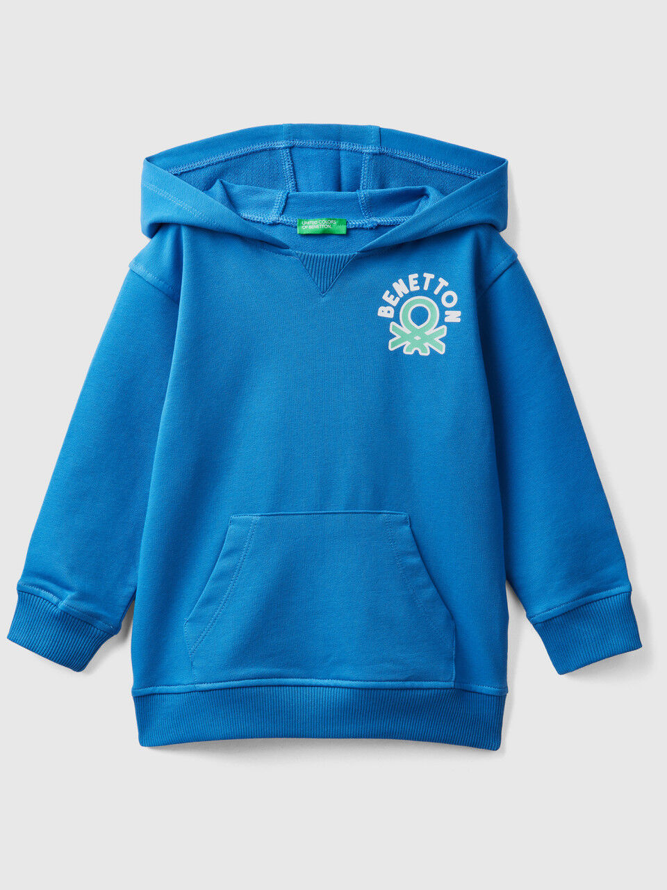 Sweatshirt aus elastischer Bio-Baumwolle mit Kapuze