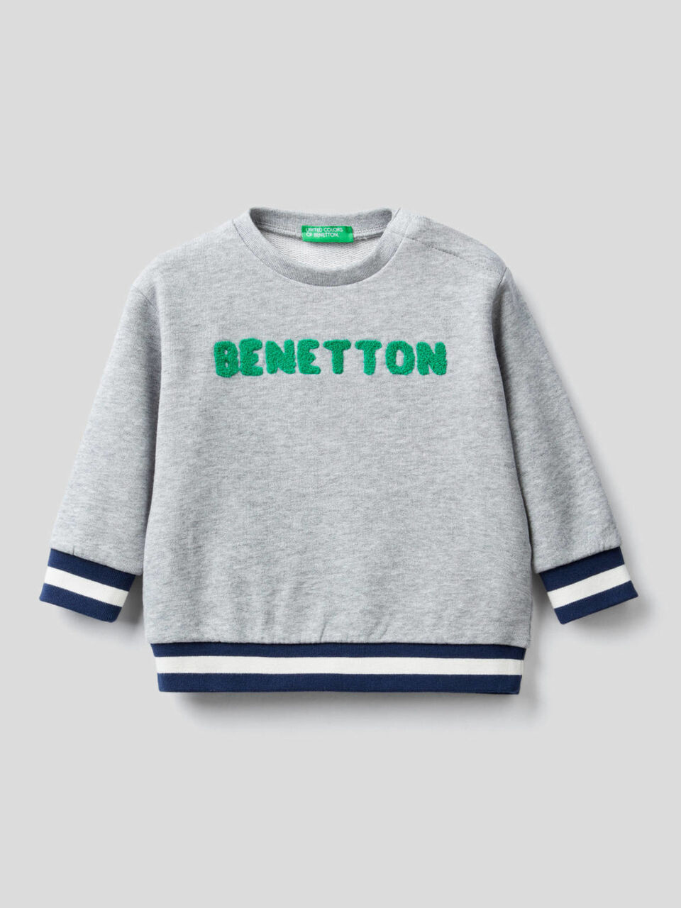 Sweatshirt aus reiner Baumwolle mit aufgesticktem Logo image number 1