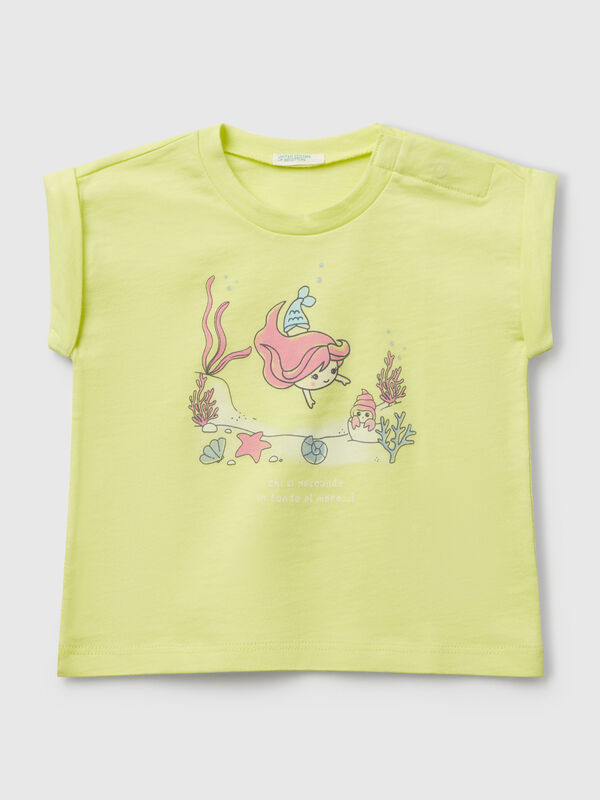 Kurzarm-T-Shirt mit Aufdruck Newborn