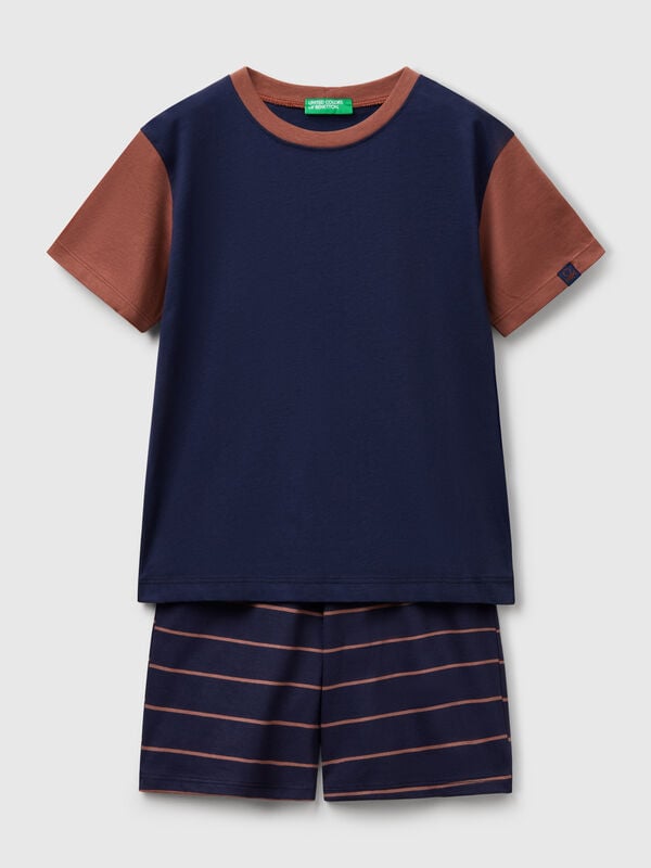 Kurzer Pyjama aus reiner Baumwolle Jungen