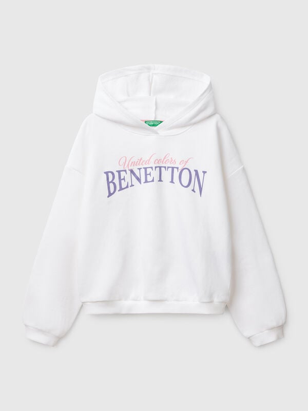 Sweatshirt mit Druck und Kapuze  Mädchen